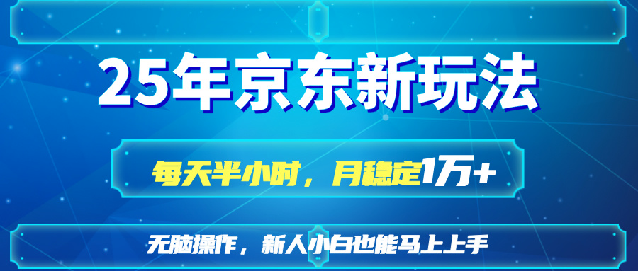 (14309期)25京东新玩法,每天半小时,月稳定1W+-小宇网络社区