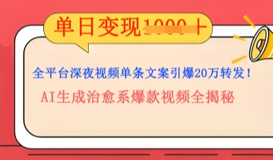 全平台深夜文案新风口:DeepSeek生成百万播放量金句,治愈系内容涨粉速度快4倍-小宇网络社区