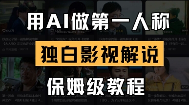 用AI做第一人称独白影视解说，手把手教学，保姆级教程-小宇网络社区